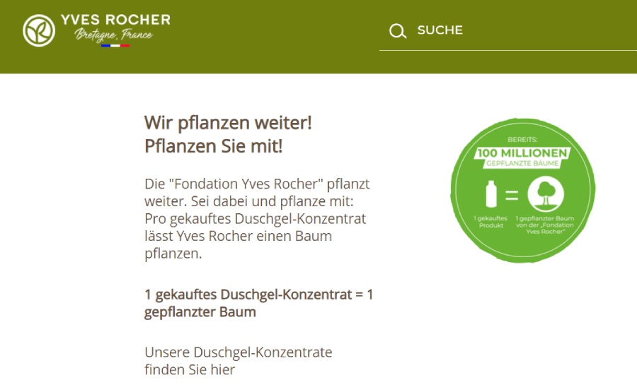 Yves Rocher is committed to environmental protection.
