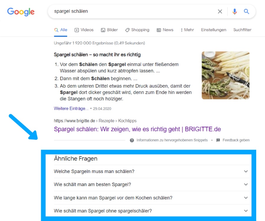 An example of similar questions.