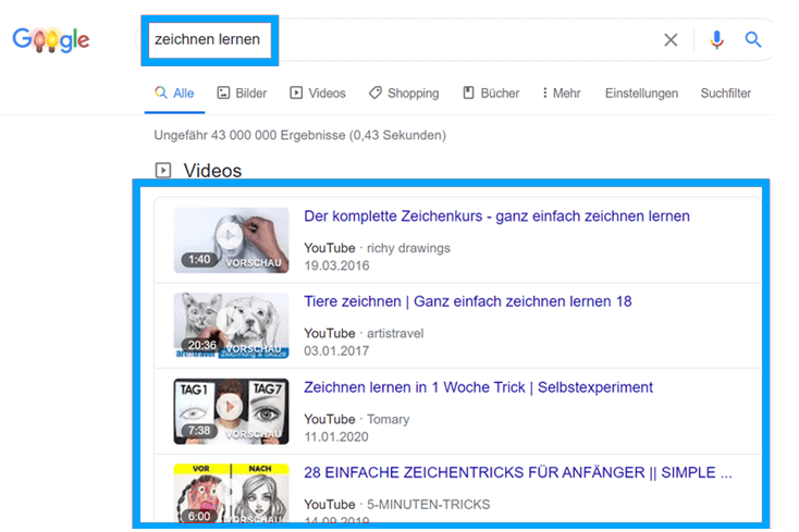 Google correctly identified the intent and displays instructional videos.