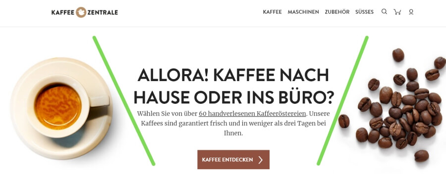 The web design here resembles an inverted pyramid.