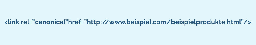 Example of a Canonical Tag